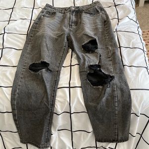 Shein- High Rise Ankle Mom Jeans